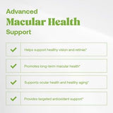 EyeScience Macular Health Antioxidant Supplement bottle with a measuring spoon