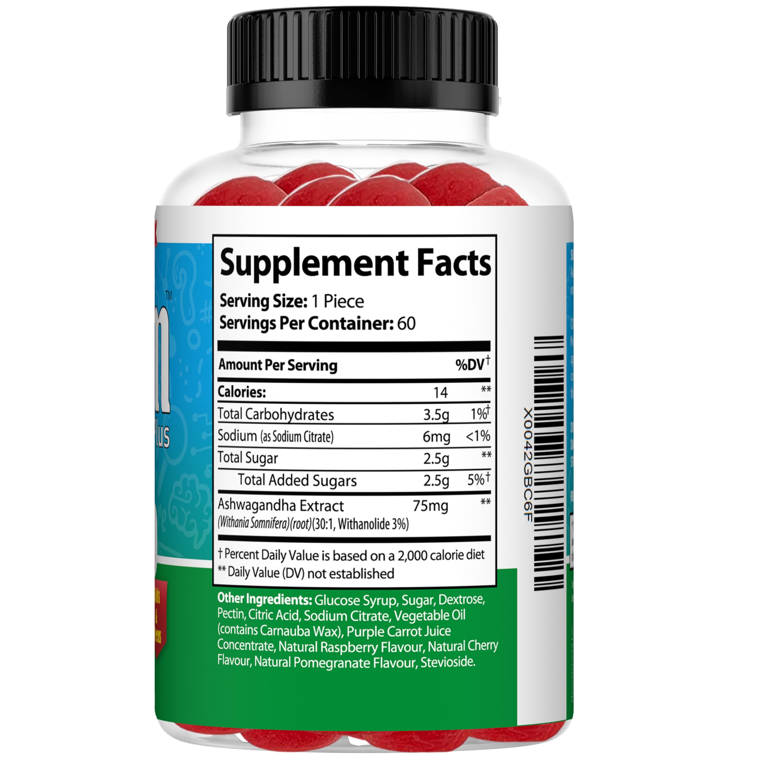 Ez-Focus Calming Ashwagandha Gummies close-up of gummies