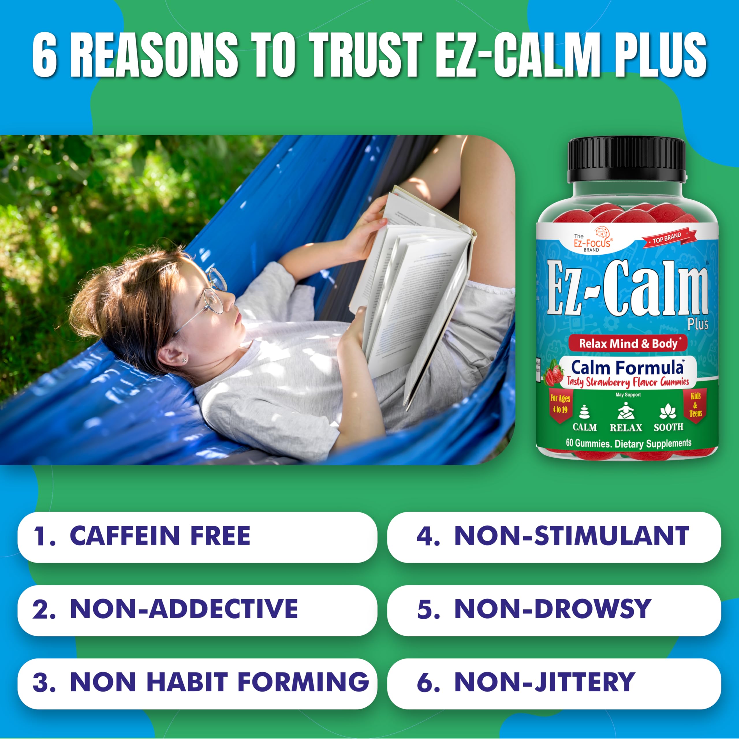 Ez-Focus Calming Ashwagandha Gummies lifestyle scene