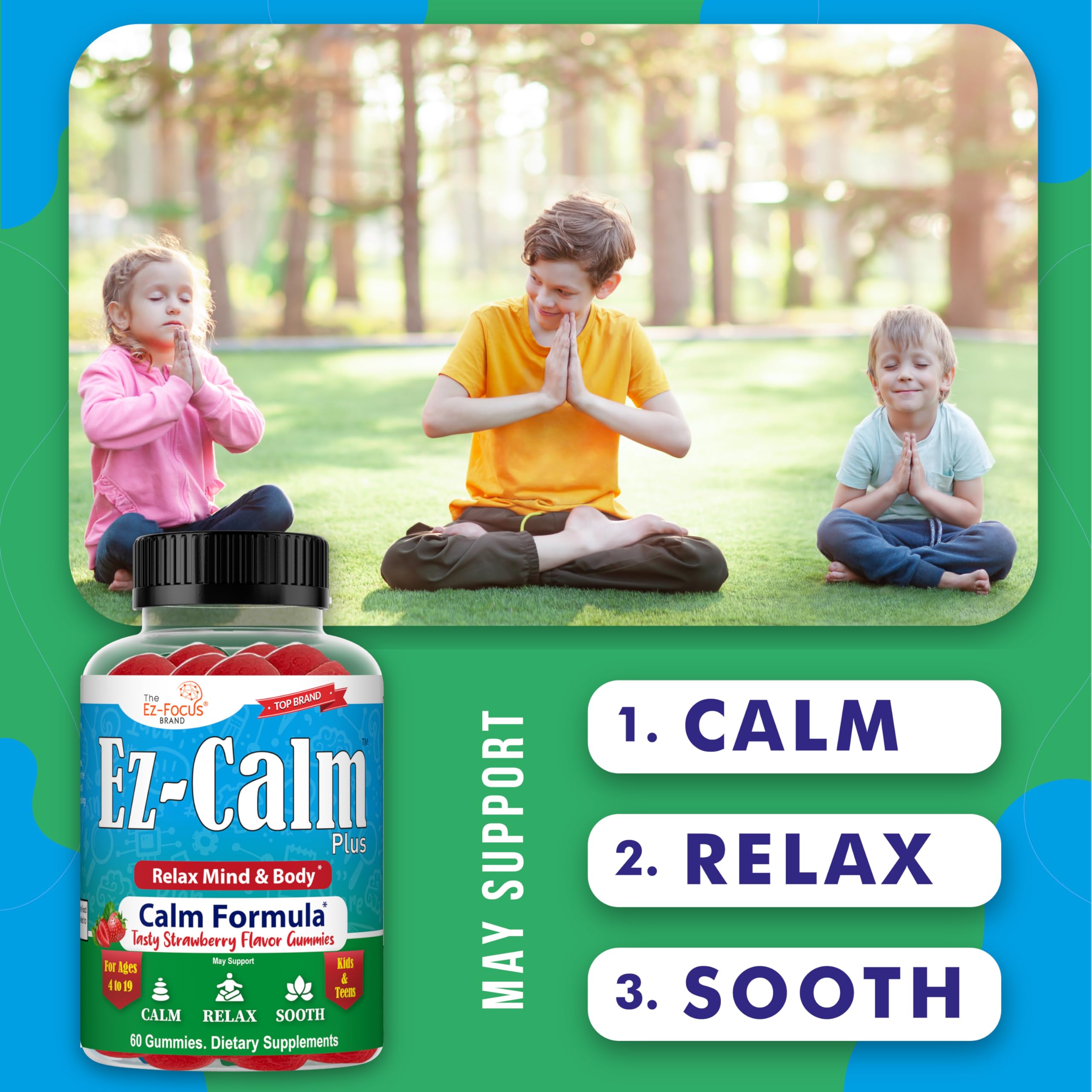 Ez-Focus Calming Ashwagandha Gummies packaging