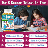 Ez-Focus Gummies for Kids 60ct bottle side view