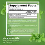 EZ Melts Ashwagandha 300 mg Peppermint Chill 60 Tablets packaging