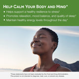 EZ Melts Ashwagandha 300 mg Peppermint Chill tablet with a glass of water