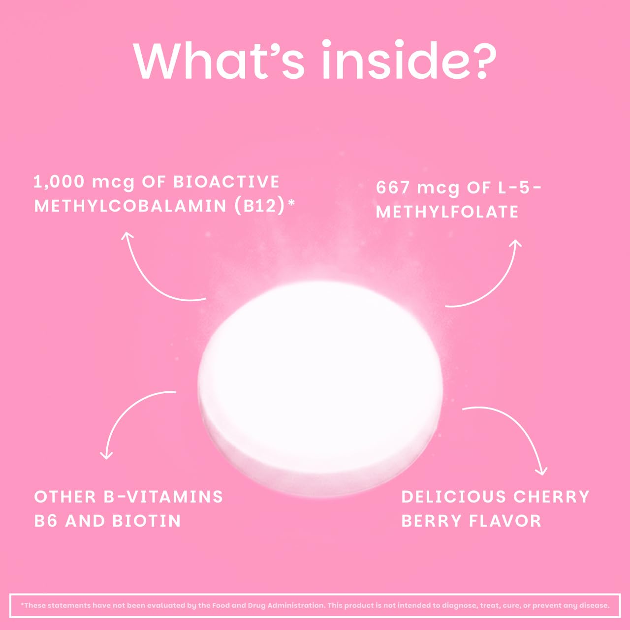 EZ Melts B-Complex Vitamin Supplement ingredients list