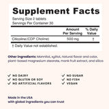 EZ Melts Citicoline supplement tablets on a wooden surface