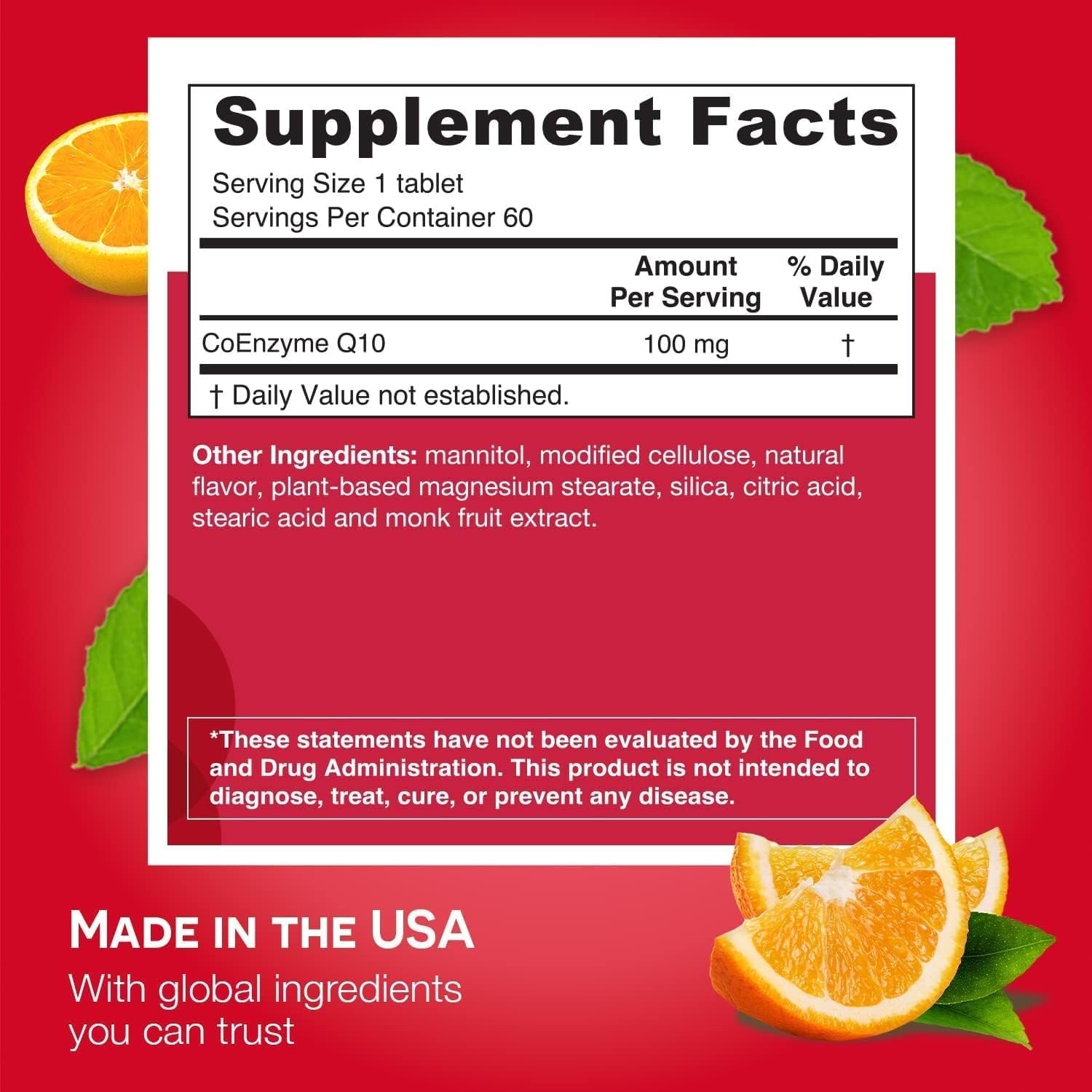 EZ Melts CoQ10 Supplement 100mg packaging