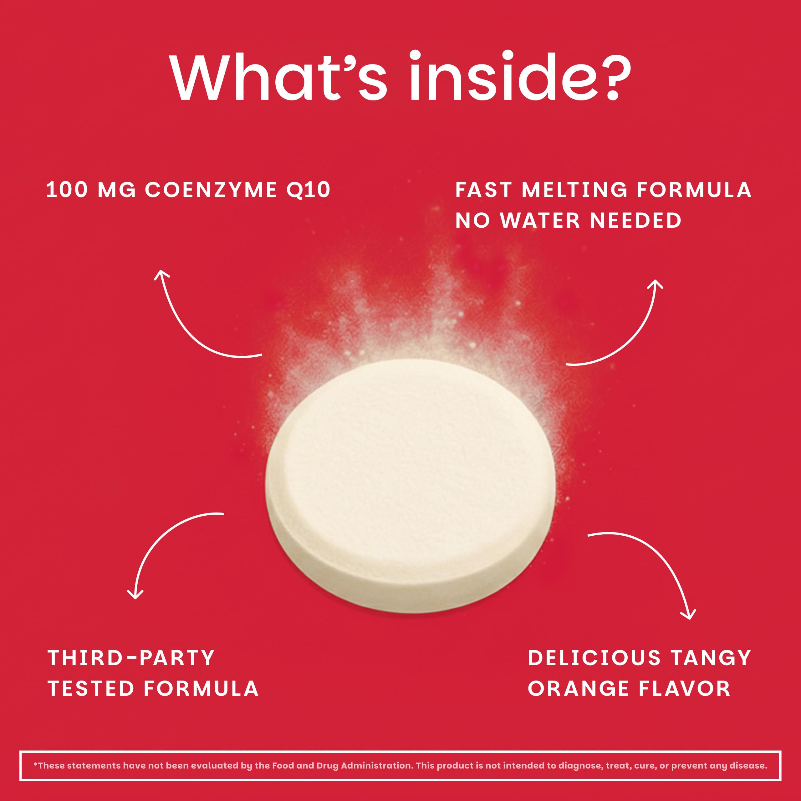 EZ Melts CoQ10 Supplement ingredients list