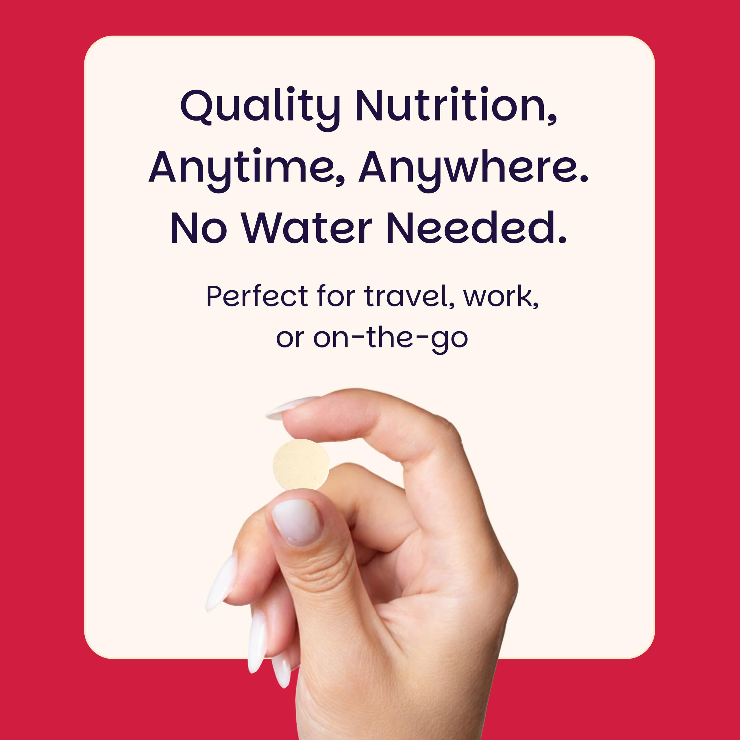 EZ Melts CoQ10 Supplement with a glass of water