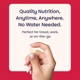 EZ Melts CoQ10 Supplement with a glass of water
