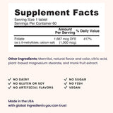 EZ Melts Daily Folate Supplement close-up of melt