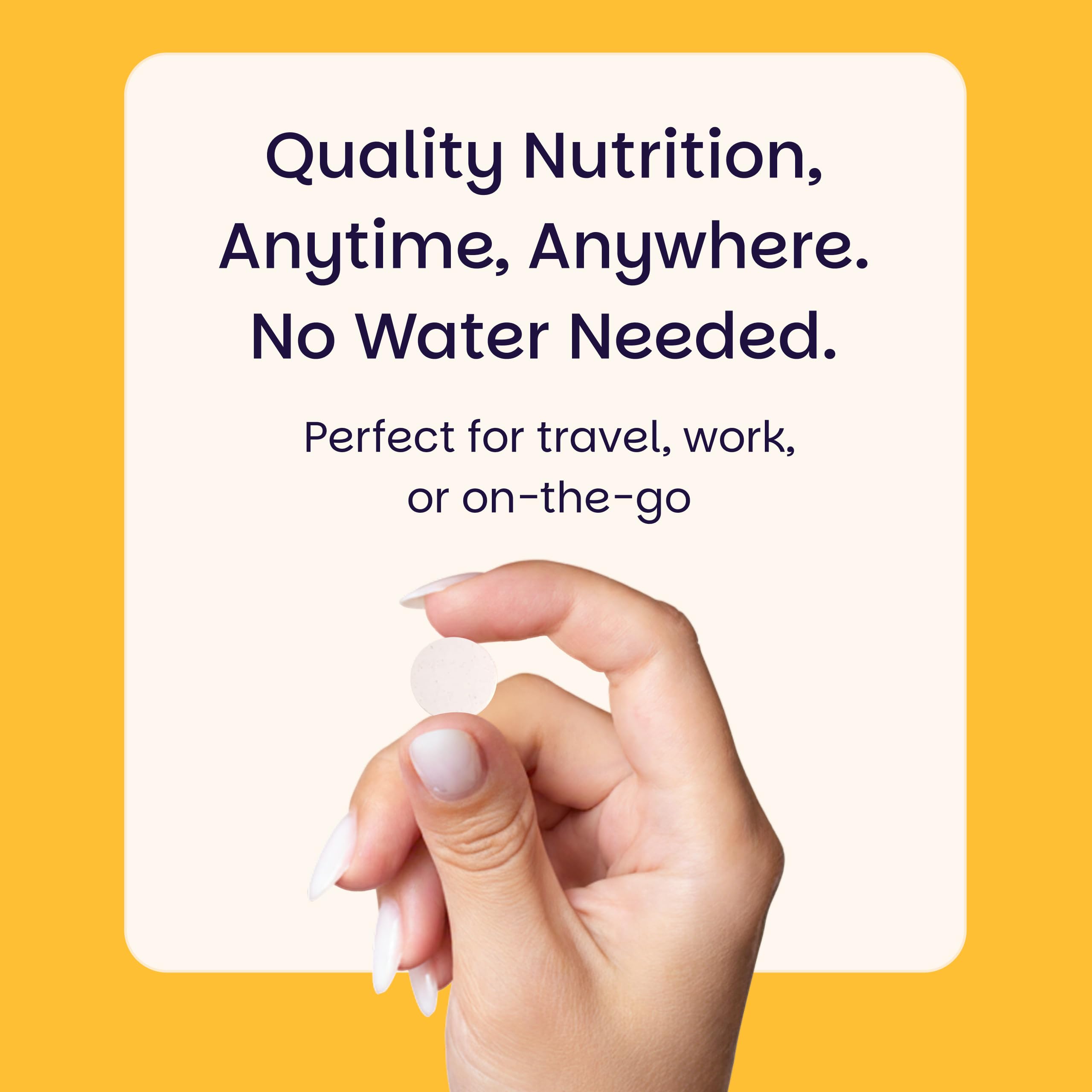 EZ Melts Daily Folate Supplement showing melt texture