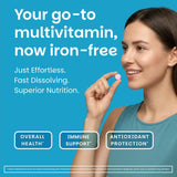 EZ Melts Daily Multivitamin Supplement back view with ingredient list