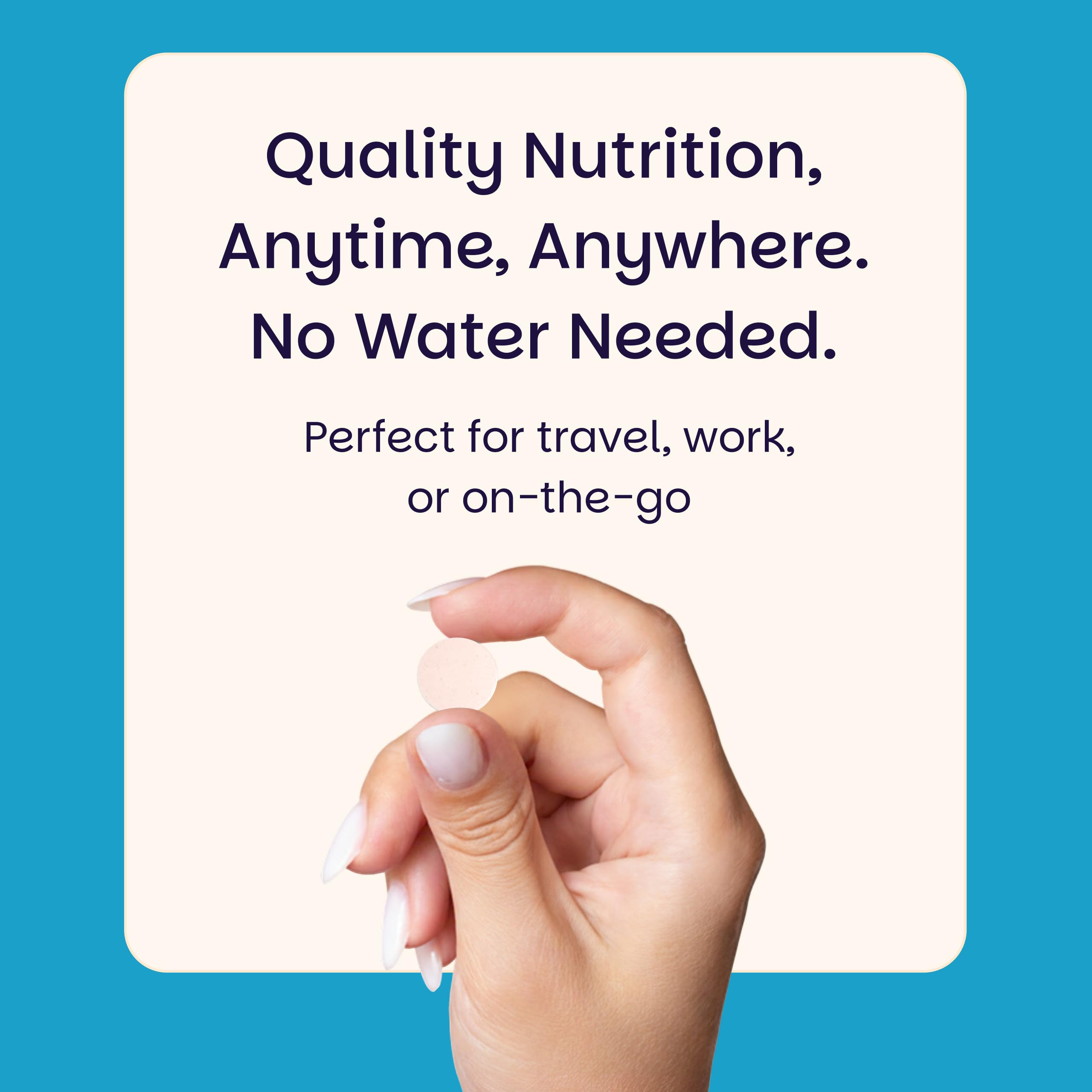 EZ Melts Daily Multivitamin Supplement in hand for easy consumption