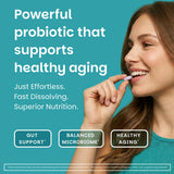 EZ Melts Healthy Aging Probiotic Supplement tablet close-up