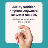 EZ Melts Healthy Aging Probiotic Supplement with a glass of water