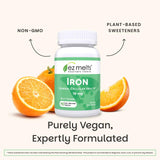 EZ Melts Iron Supplement 18mg on a kitchen counter
