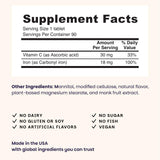 EZ Melts Iron Supplement 50g side view with ingredients