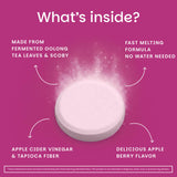 EZ Melts Kombucha Tablets 254mg open package with tablets visible