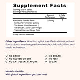 EZ Melts Kombucha Tablets side view with dosage details