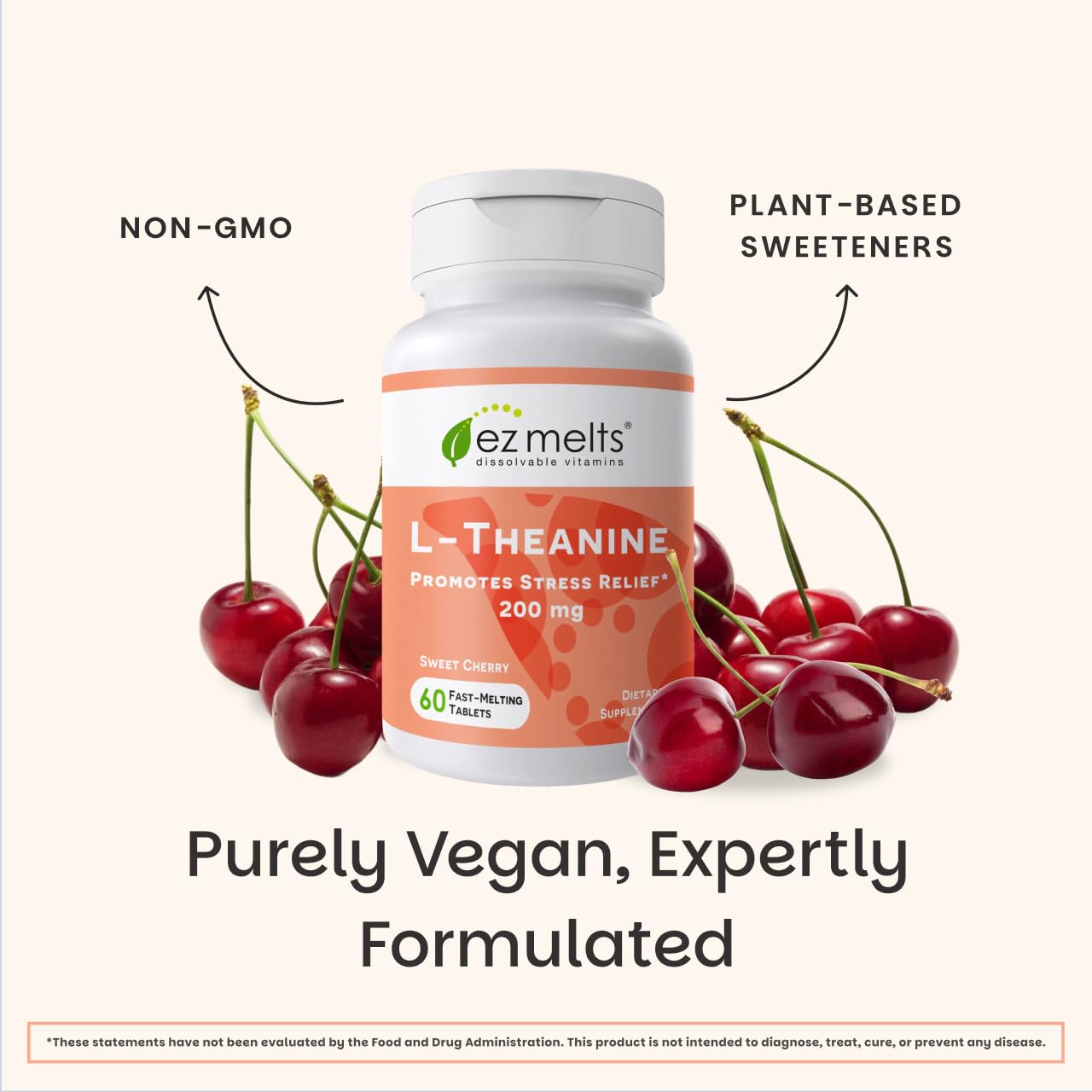 EZ Melts L-Theanine 300mg tablets in hand