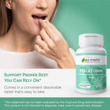 EZ Melts Melatonin 5 mg dissolvable tablet close-up