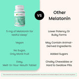 EZ Melts Melatonin 5mg on a wooden table