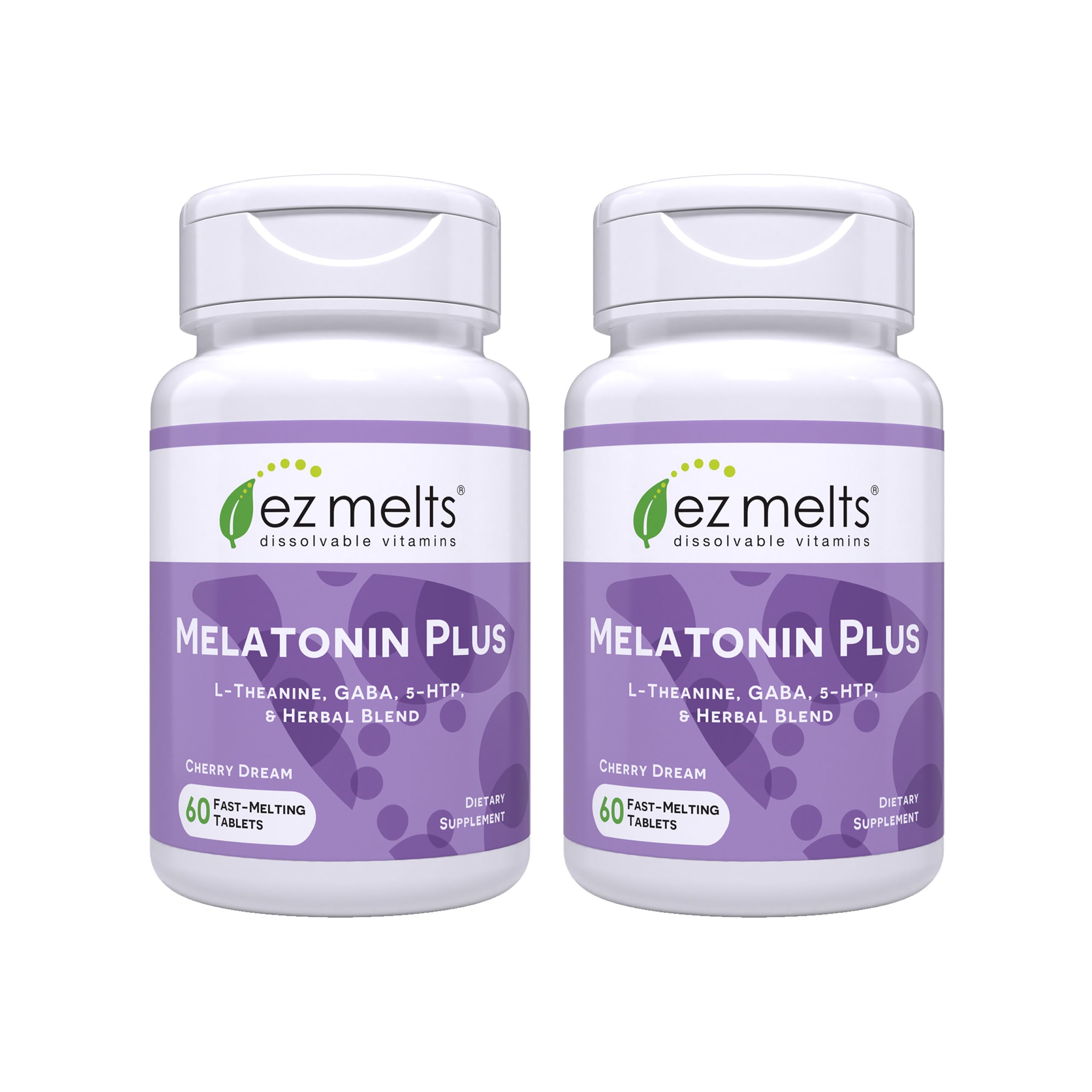EZ Melts Melatonin Plus 120 Tabs Cherry Dream front view