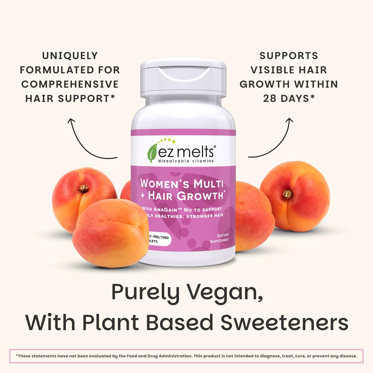 EZ Melts Multivitamin 100g lifestyle scene with a glass of water