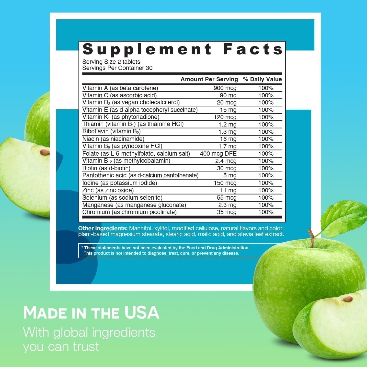EZ Melts Multivitamin without Iron 191g packaging