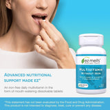 EZ Melts Multivitamin without Iron on a kitchen counter
