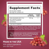 EZ Melts Resveratrol Antioxidant Supplement back view packaging