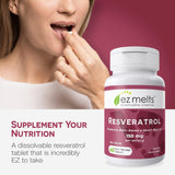 EZ Melts Resveratrol Antioxidant Supplement ingredients list