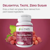 EZ Melts Resveratrol Antioxidant Supplement with red grape flavour description