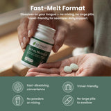 EZ Melts VitalMuscle Postbiotic Supplement back view packaging