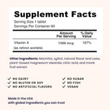 EZ Melts Vitamin A 1500 mcg supplement packaging