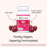 EZ Melts Vitamin B1 25mg supplement in a lifestyle setting