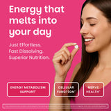 EZ Melts Vitamin B1 25mg supplement packaging side view
