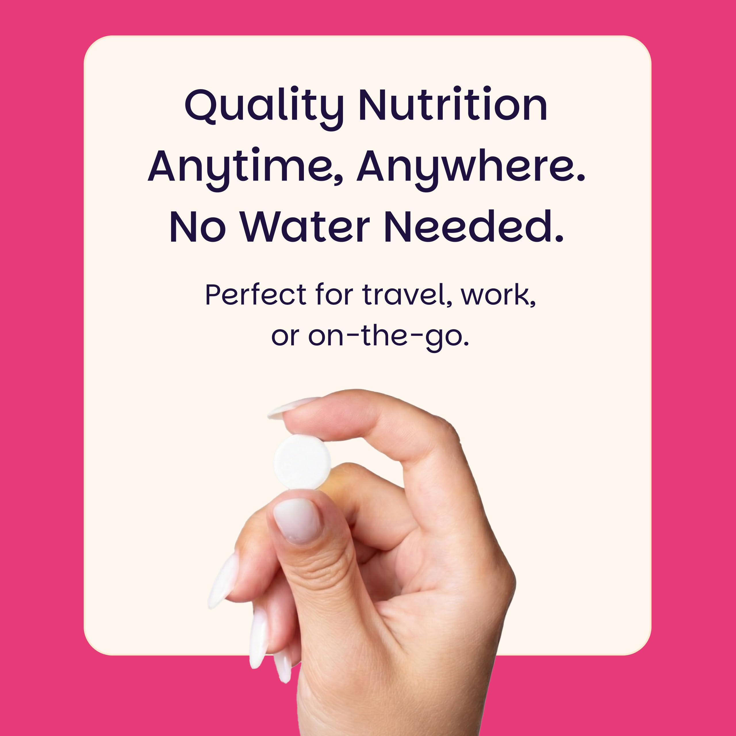 EZ Melts Vitamin B1 25mg supplement with a glass of water