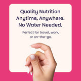 EZ Melts Vitamin B1 25mg supplement with a glass of water