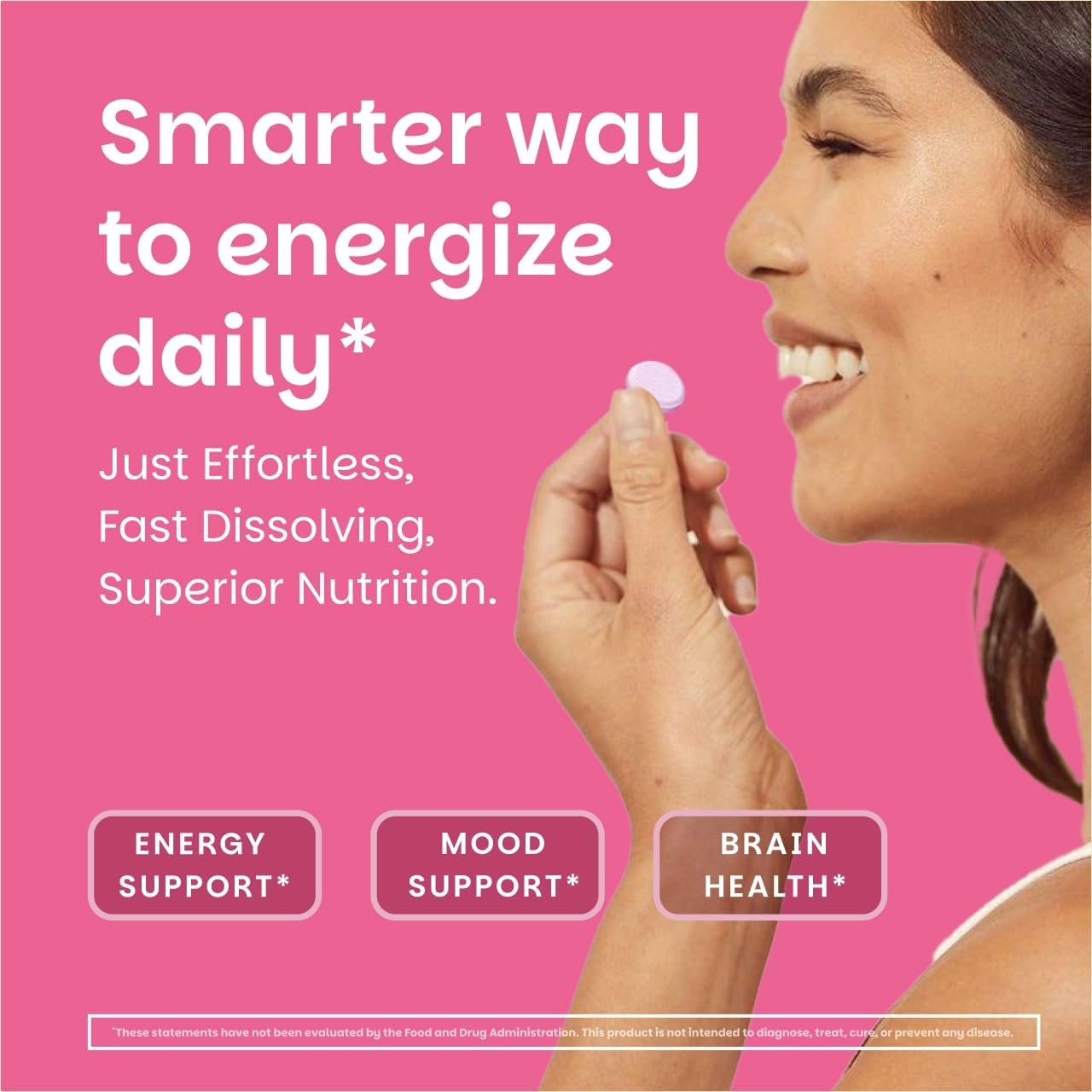 EZ Melts Vitamin B12 Supplement side view packaging