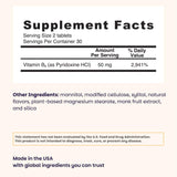 EZ Melts Vitamin B6 Supplement 50mg side view
