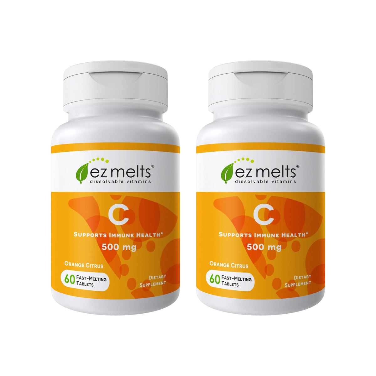 EZ Melts Vitamin C Supplement 500mg front view packaging