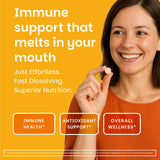 EZ Melts Vitamin C Supplement 500mg side view with dosage information