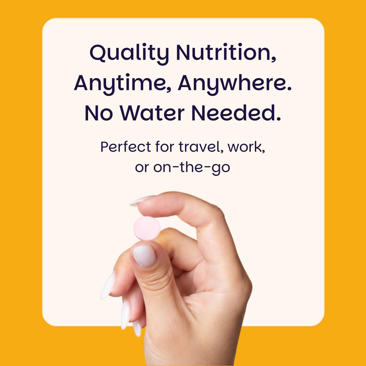 EZ Melts Vitamin C Supplement 500mg with a glass of water