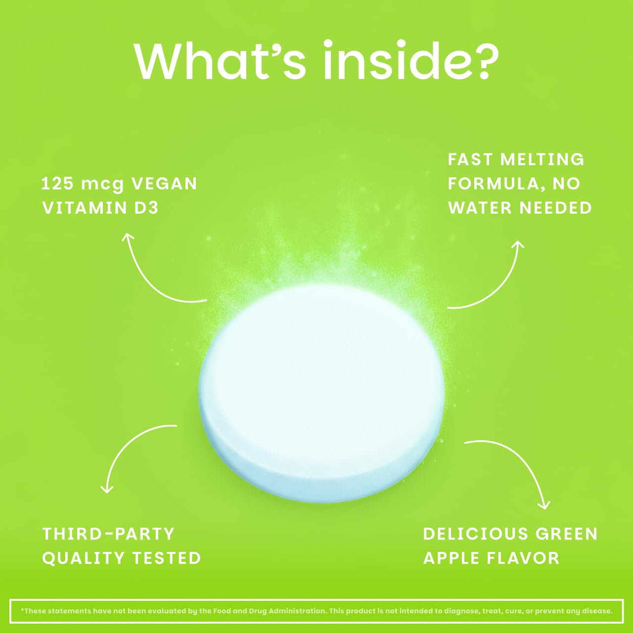 EZ Melts Vitamin D3 5000 IU supplement packaging