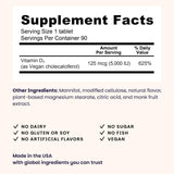 EZ Melts Vitamin D3 5000 IU supplement side view