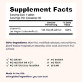 EZ Melts Vitamin D3 5000 IU vegan supplement packaging