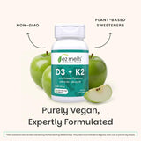 EZ Melts Vitamin D3 & K2 Supplement displayed with a spoon