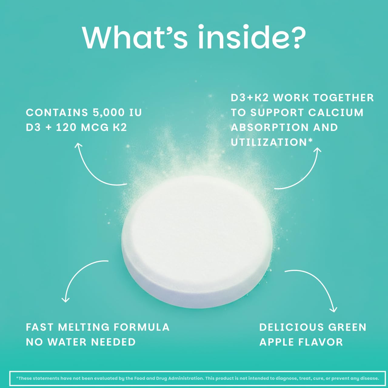 EZ Melts Vitamin D3 + K2 Supplement in a lifestyle setting