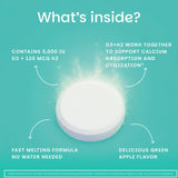 EZ Melts Vitamin D3 + K2 Supplement in a lifestyle setting